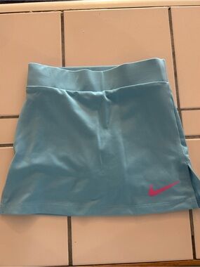 Nike Kids Light Blue Skort with Pink Swoosh